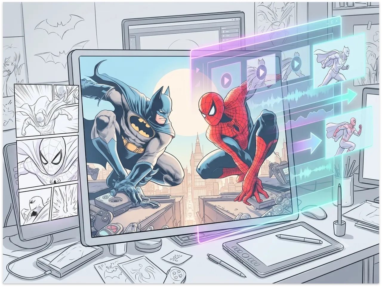 Filmmakers Animating Comic Scenes with AI