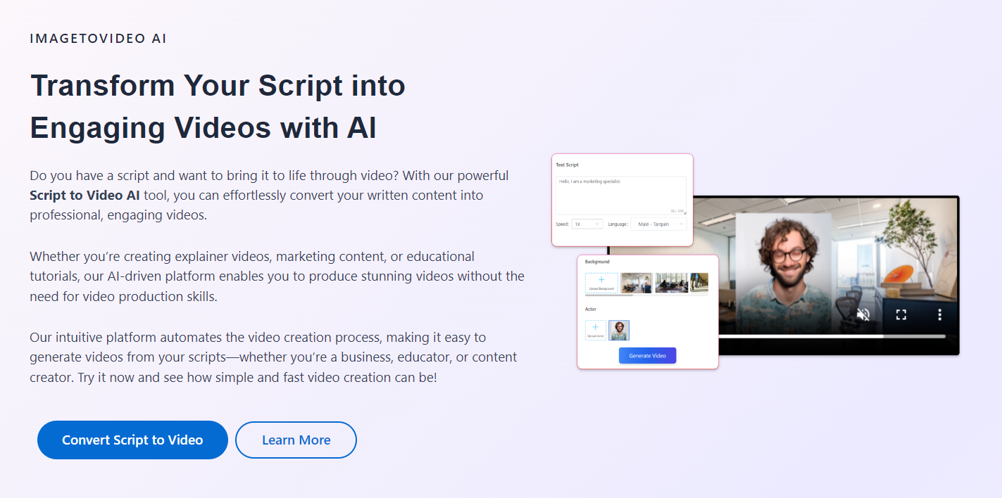 AI Script into Engaging Videos AI Script into Engaging Videos