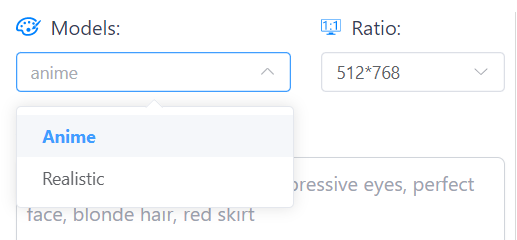 Step 1 Select Models and Ratio