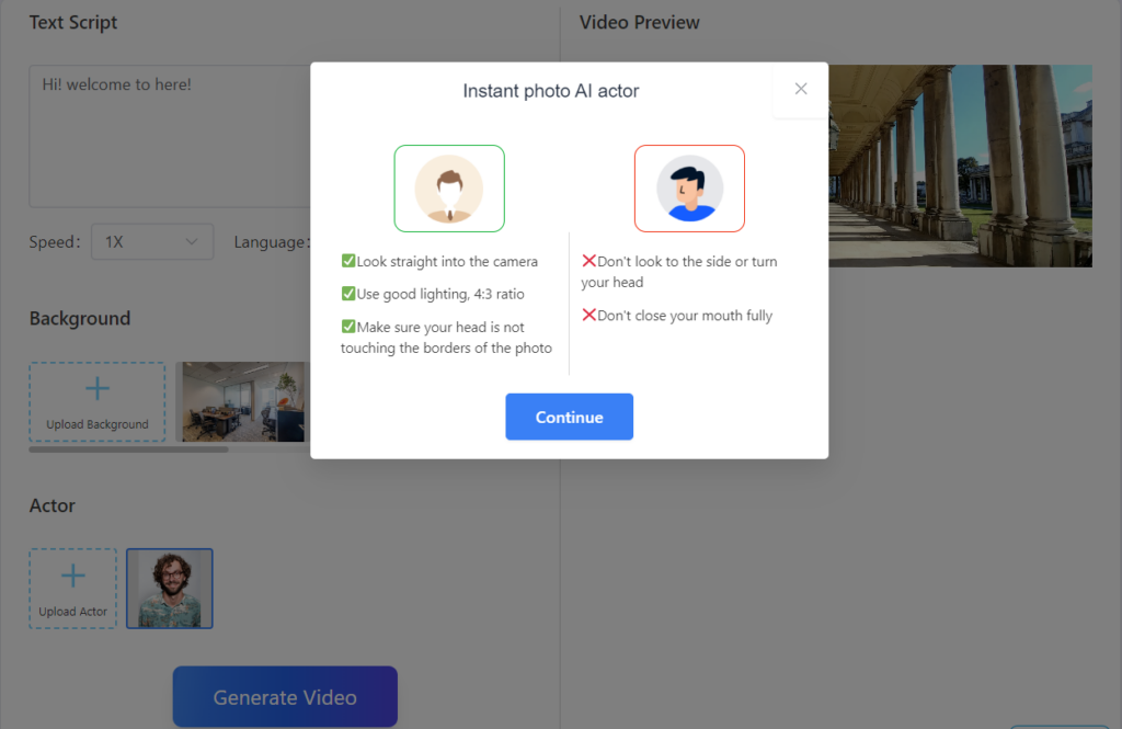 Step 2 Upload Video Background and Character Avatar