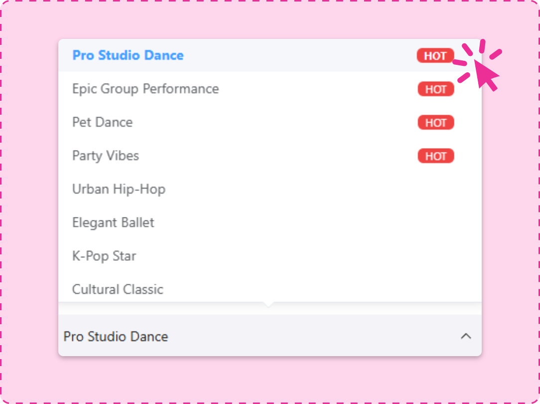 Step 2 Choose a dance style
