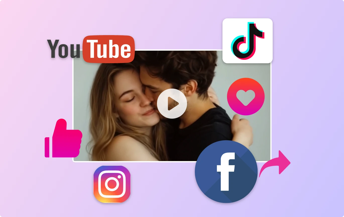 Step 3 Preview & Share Your French Kiss Video