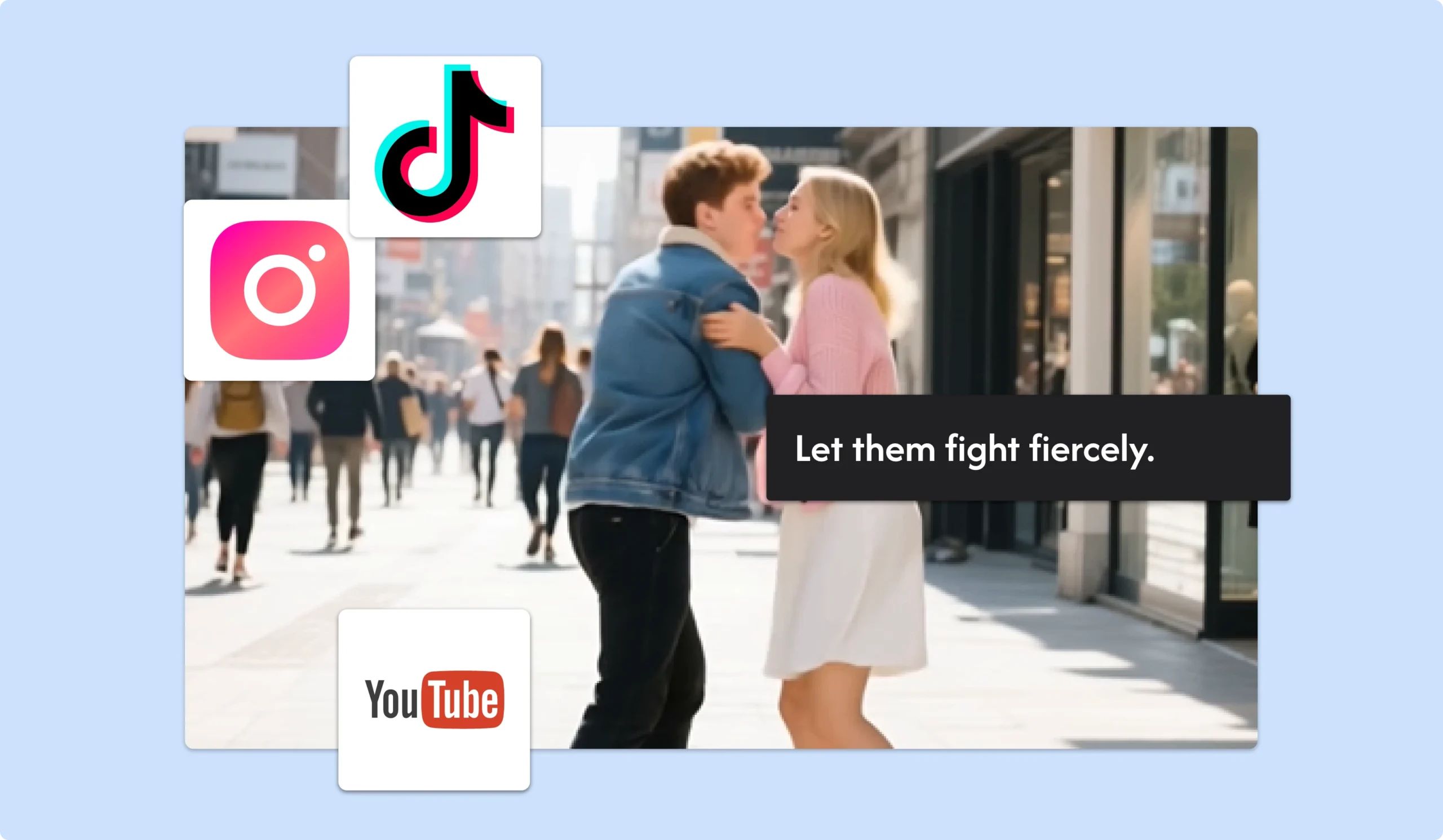 Use Our AI Fight Generator - Step 3 Download and Share