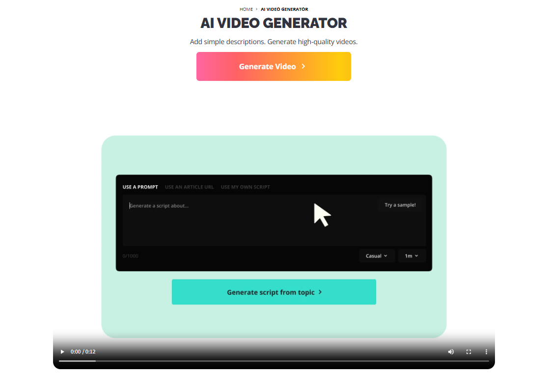Kapwing AI Video Generator
