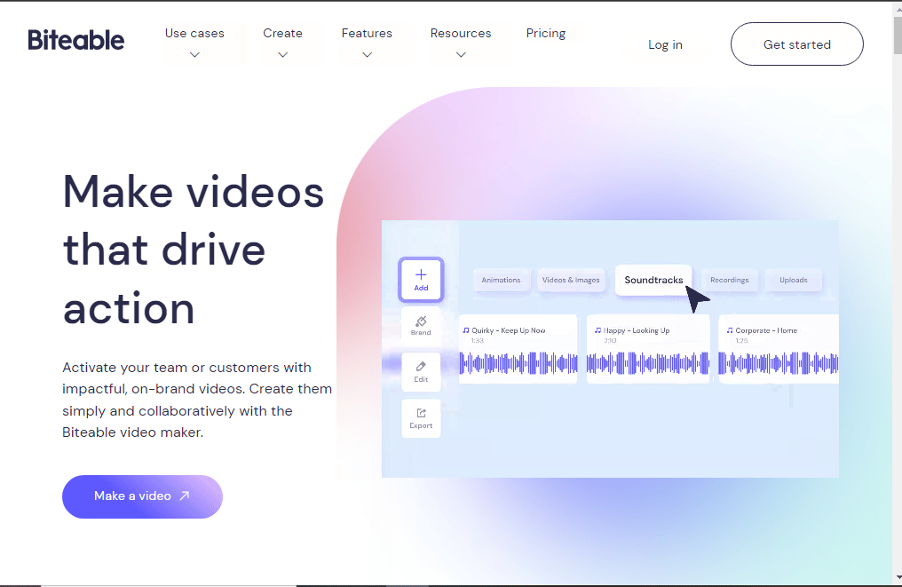 Biteable is a simple and effective video maker