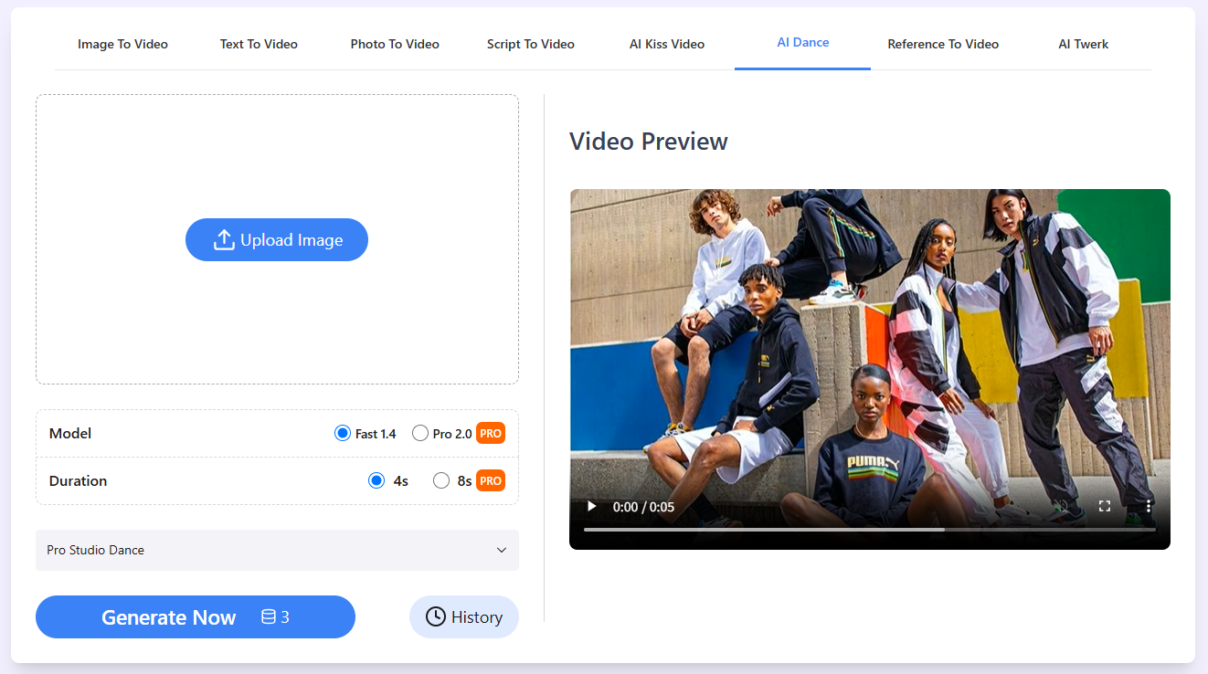 AI Dance Motion (e.g., Twerk, Hip Hop, and More)