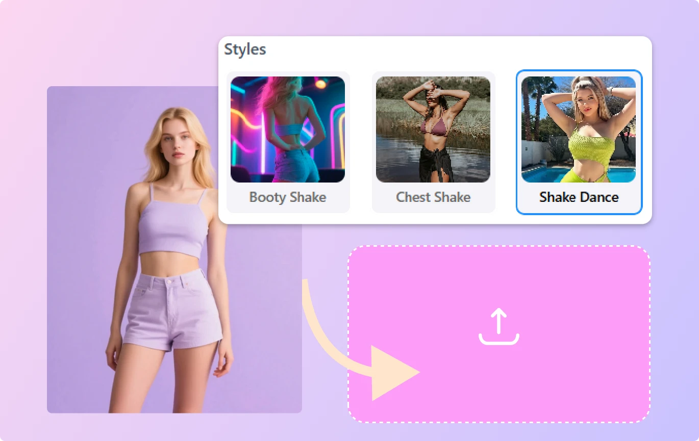Step 1 Upload Photo & Select “Shake It” Dance Style