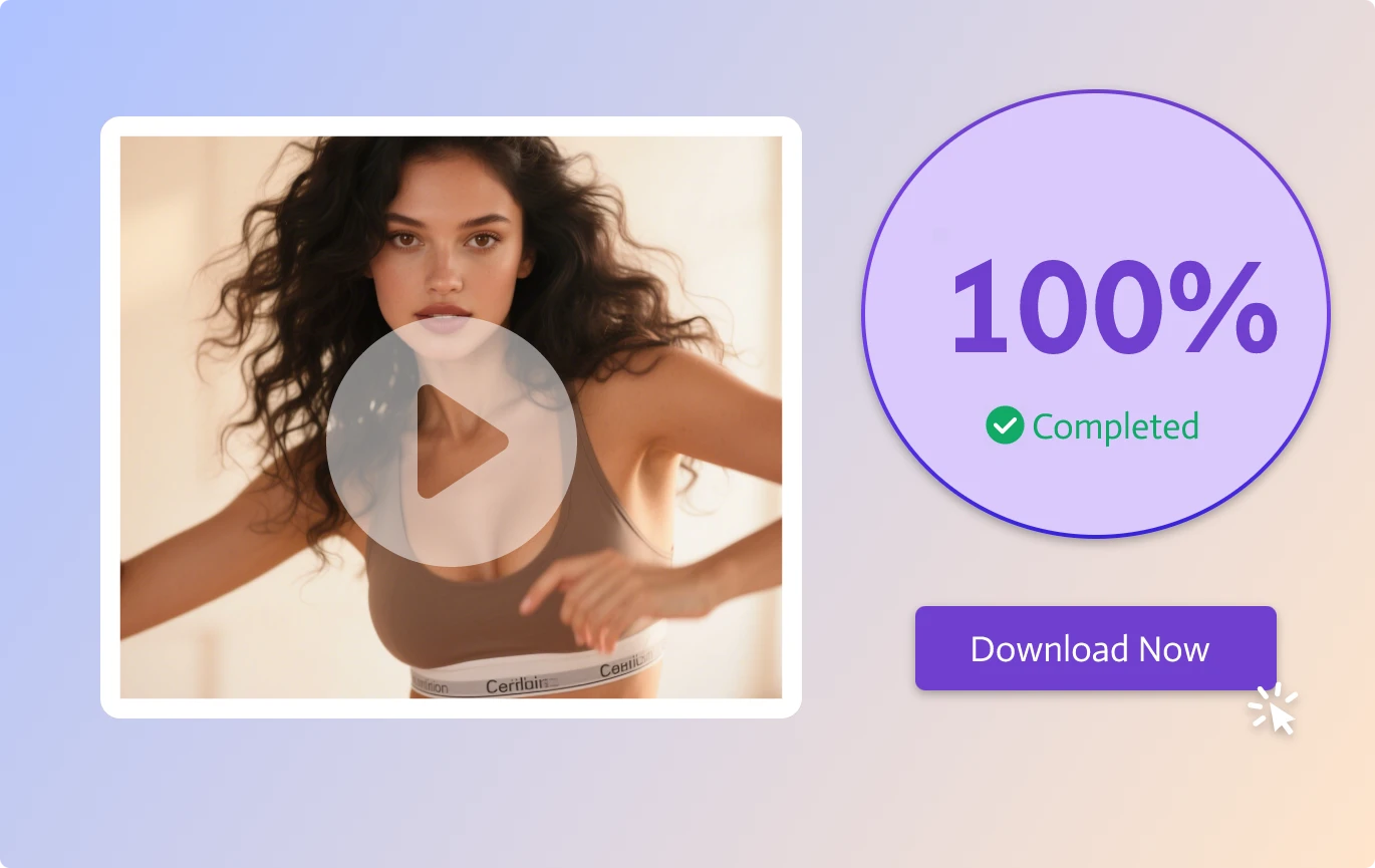 Let AI work its magic and get your HD video in seconds.
