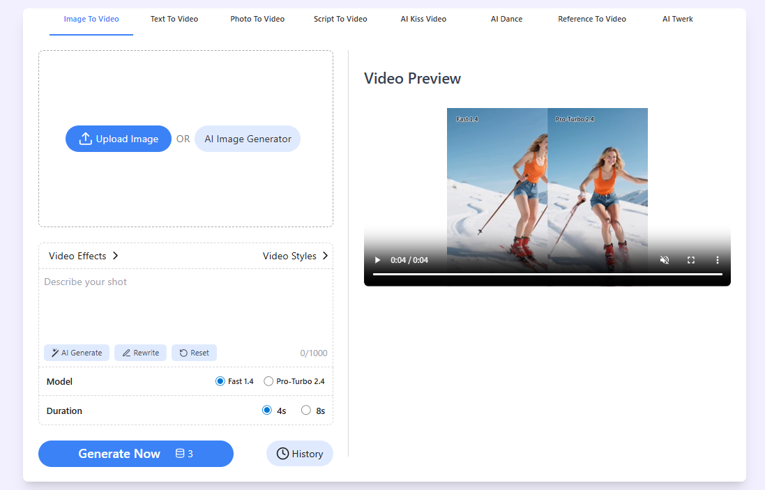 User-Friendly Interface for Seamless Video Creation