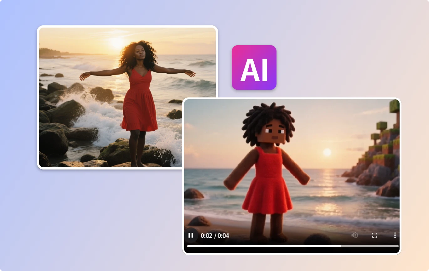 Step 2 of Using the AI Minecraft Video Generator