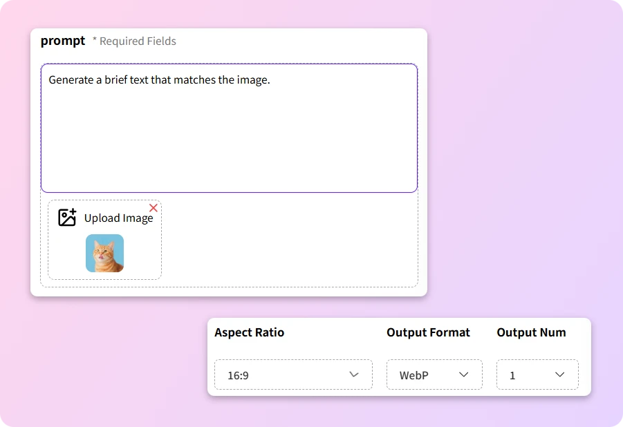 Step 1 Upload Image & Enter Prompt