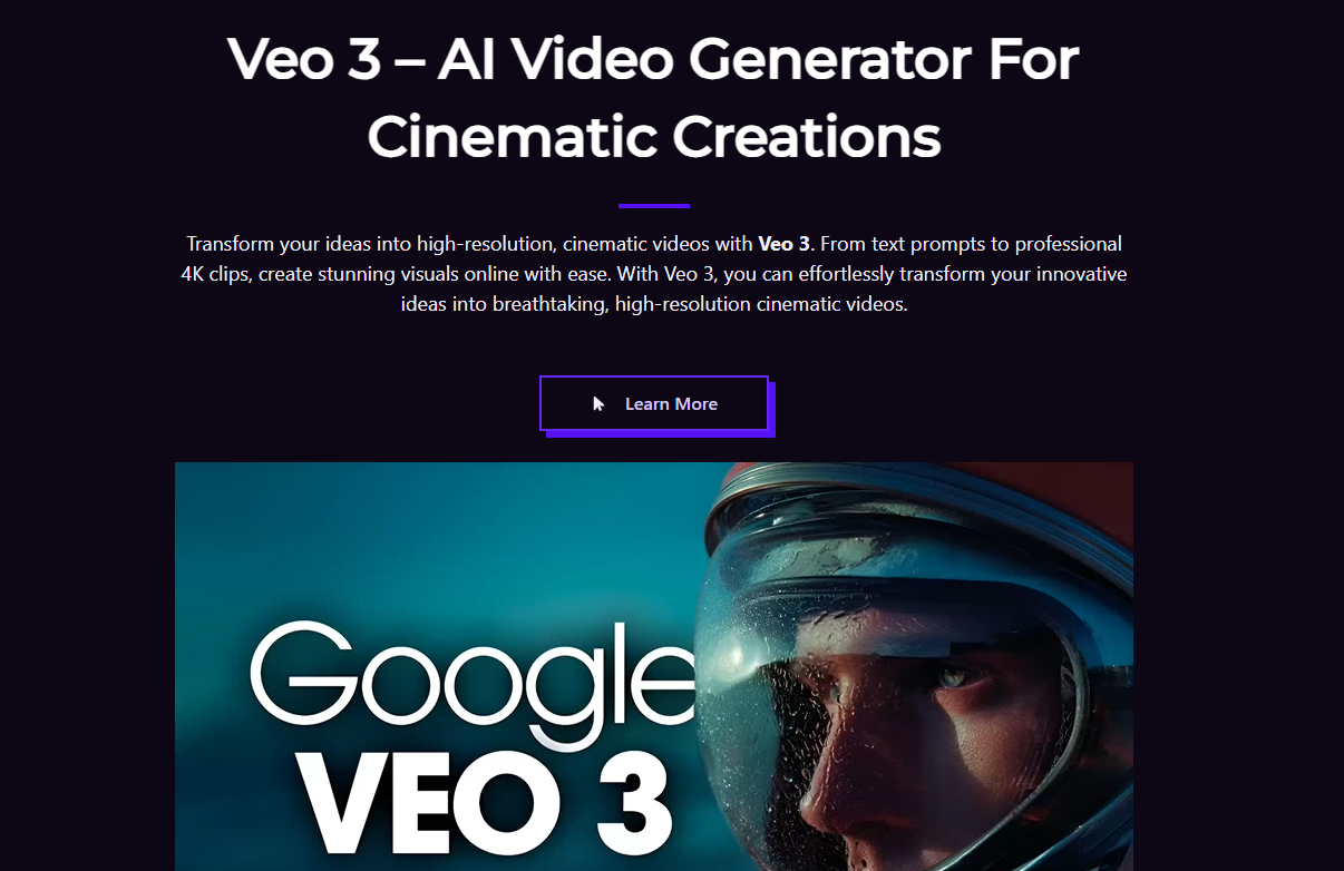 Veo 3 – AI Video Generator for Cinematic Creations