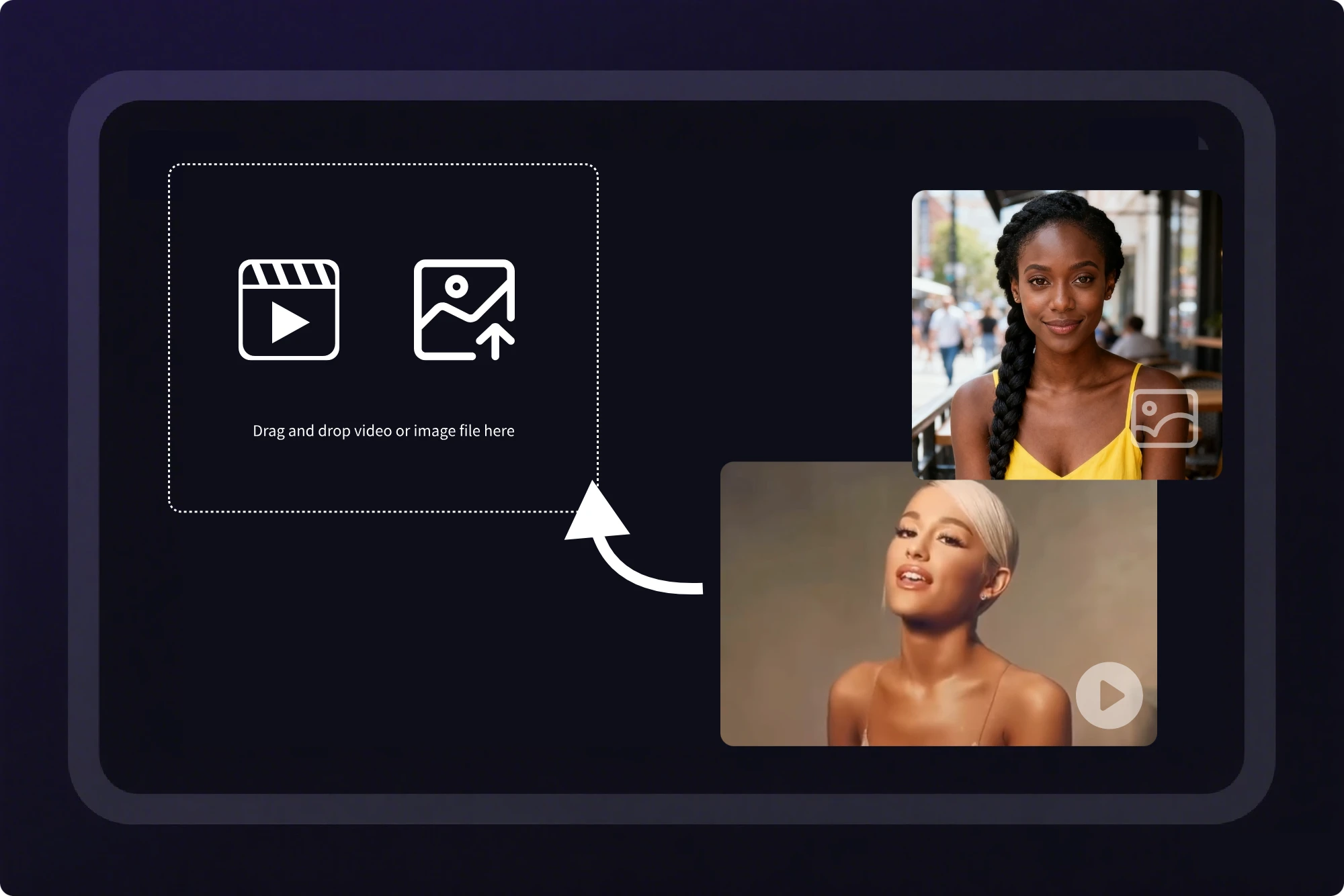 Choose photos, GIFs, or videos with clear faces to achieve a seamless face-swapping effect.
