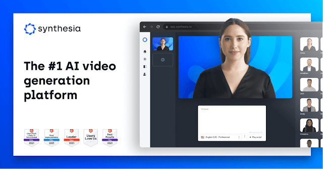 Synthesia is a platform lets businesses produce studio-quality videos by typing in text scripts, without cameras or actors.