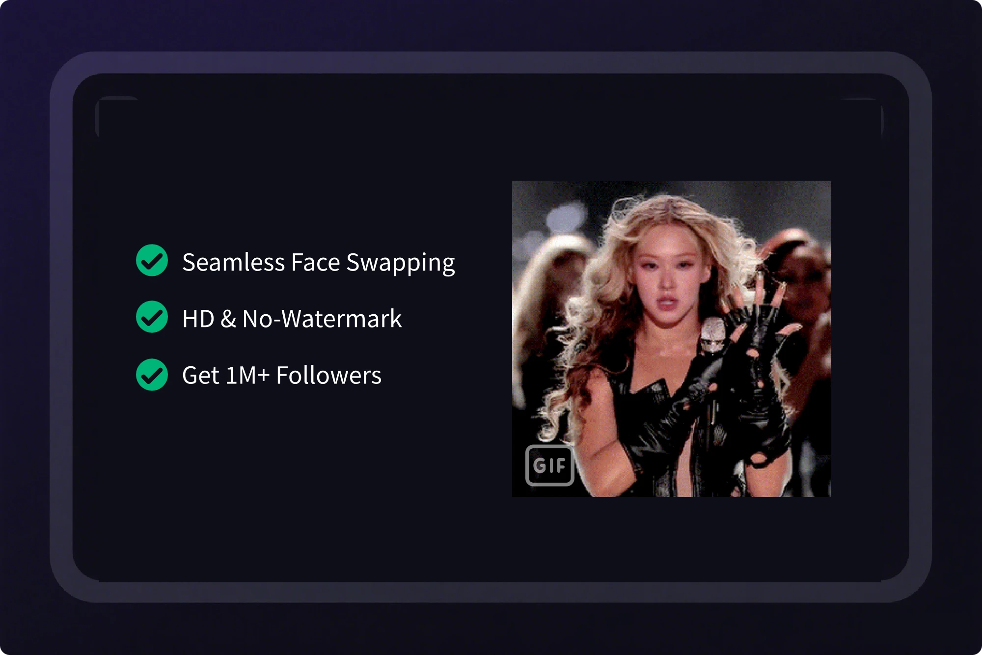 Download the GIF file of the face swap effect you are satisfied with to your local device.