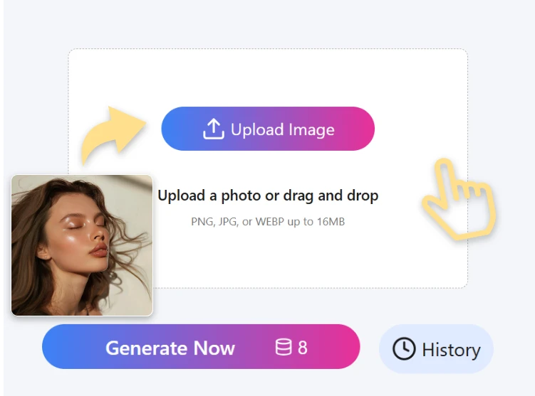 Step 2: Upload Your Image and Click Generate