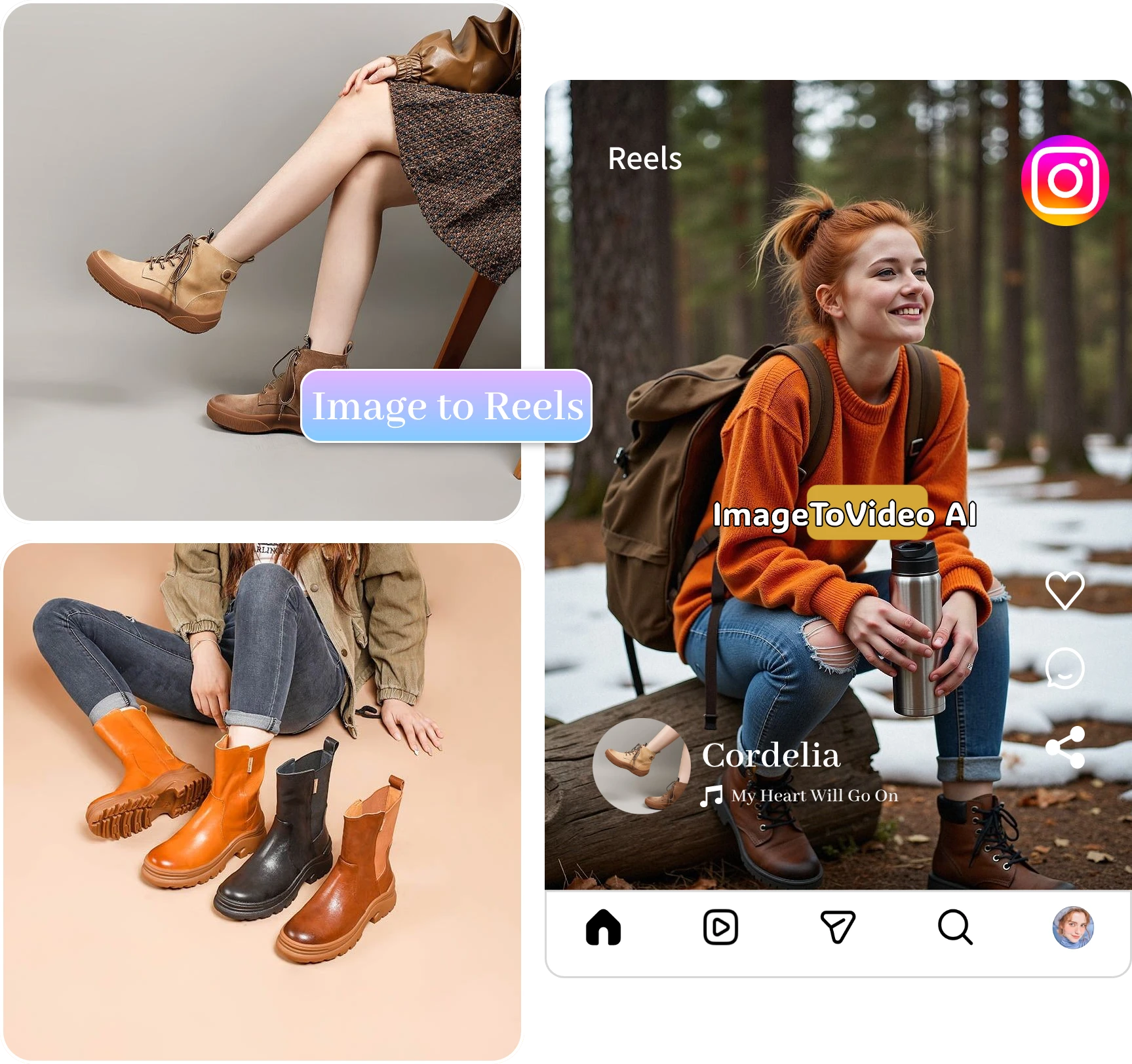 Produce seasonal boot advertisement reels