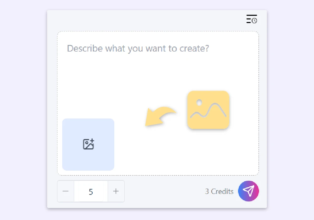 Upload Images and Describe Your Desired Effect