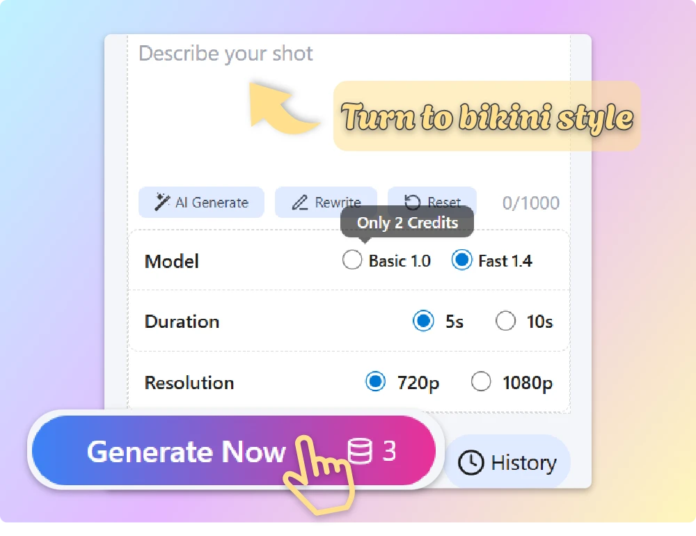 Step 2 Add Prompt & Set Video Options