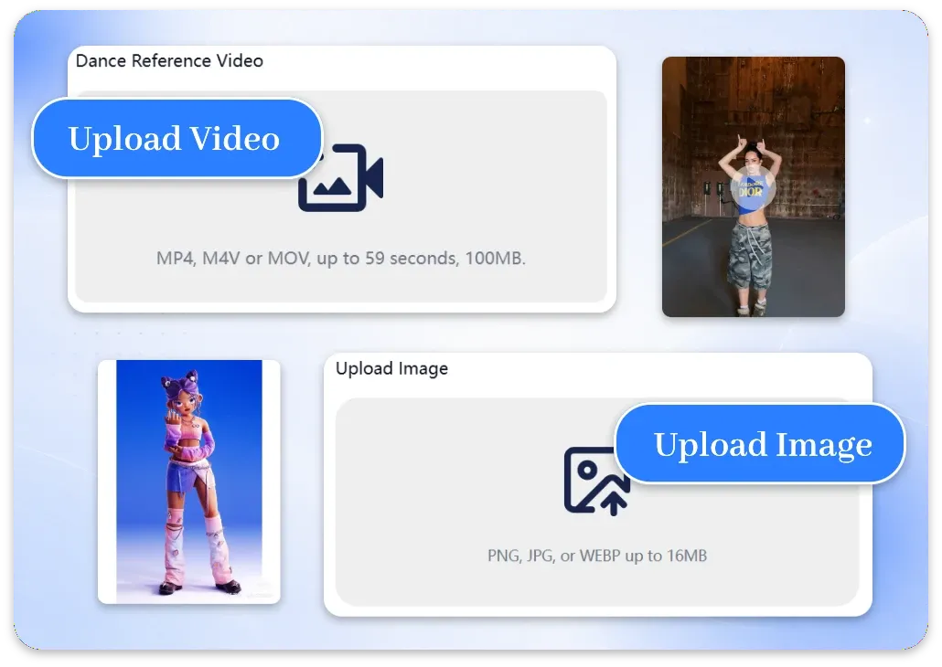 Step 1: Upload Your Image and Reference Video