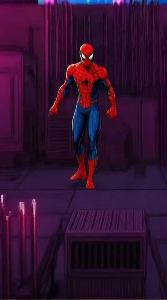 Manga Superhero Action Scene