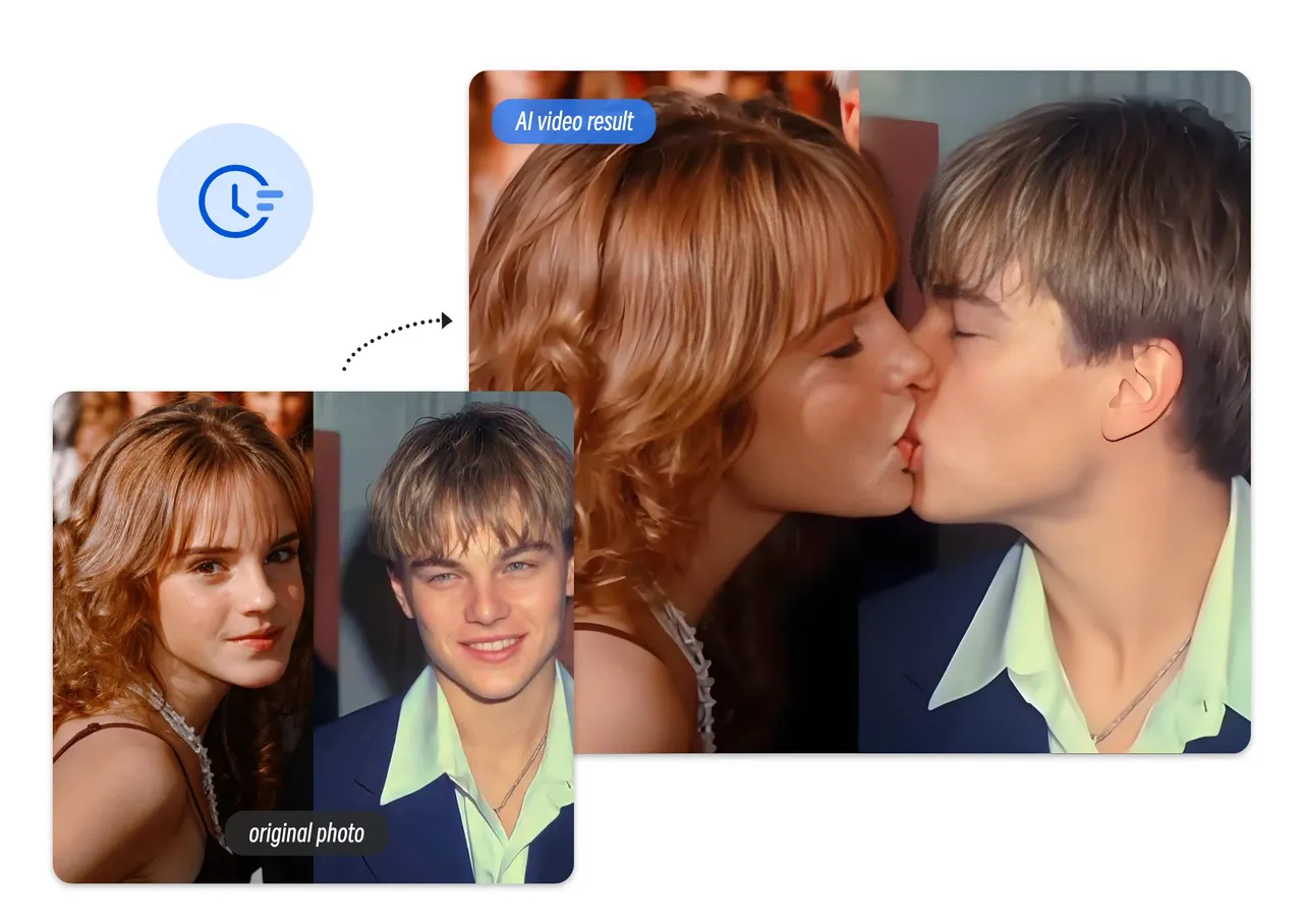 Réinventez les moments de célébrités avec la magie du Baiser IA