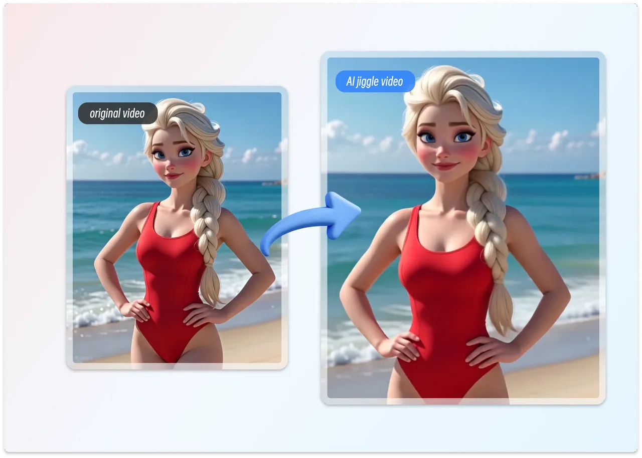 Créer une vidéo AI Jiggle de portrait
